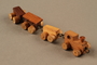 Miniature wooden train
