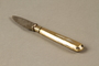 Gold plated dinner knife brought with a Jewish Polish refugee family