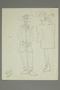 Sketch of a man and woman in fashionable dress