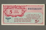 American 5 Cent military payment certificate