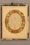 Framed German verse with floral border