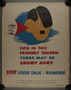 US careless talk poster warning of spies