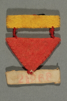 2017.193.3 front
Three part badge with number 21968 worn by a German Jewish forced laborer

Click to enlarge