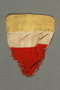 Triangular, tri-color badge with number 21968 worn by a German Jewish forced laborer
