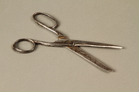 2017.218.2 open
Singer sewing scissors used by Jewish Romanian woman who was killed during a massacre

Click to enlarge