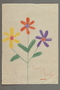 Drawing of flowers created by a Jewish Austrian child
