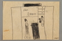Drawing of two people in a store created by a Jewish Austrian child