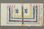 Drawing of a menorah created by a Jewish Austrian child