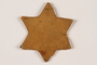 Star of David badge with a blank center worn in the Radun ghetto