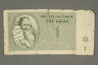 Theresienstadt ghetto-labor camp scrip, 1 krone note, belonging to an Austrian Jewish woman