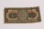 Mexico, paper currency, 1 peso owned by a Hungarian Jewish youth and former concentration camp inmate