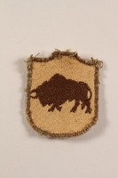 2012.471.9 front
5th Kresowa Infantry bison shoulder patch worn by a Jewish soldier, 2nd Polish Corps

Click to enlarge