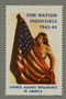 Patriotic American flag poster stamp
