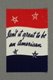 Patriotic American WWII poster stamp