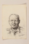 Pencil portrait  of a middle aged uniformed officer by a Jewish soldier, 2nd Polish Corps