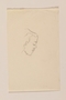 Portrait sketch in ink of a sensual woman's face in right profile by a Jewish soldier, 2nd Polish Corps