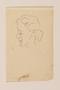 Portrait sketch in pencil of a woman in left profile by a Jewish soldier, 2nd Polish Corps