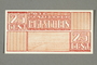 Westerbork transit camp voucher, 25 cent note, acquired by a former inmate