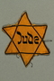 Factory-printed Star of David badge printed with Jude, belonging to a German Jewish woman