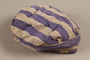 Concentration camp uniform cap worn by a Polish Jewish prisoner who was in several camps