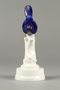 Bright blue porcelain bird that survived Kristallnacht owned by Hedwig Sanders Neu