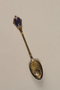 Gilt-plated demitasse spoon embossed with the MS St Louis