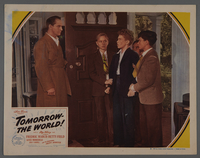 2018.590.122.4 front
Set of six lobby cards for the movie, “Tomorrow- the World!” (1944)

Click to enlarge