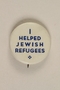 Button pin advertising humanitarian support
