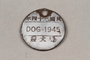 DOG tag number 127 dated 1945