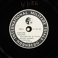 Day 46 International Military Tribunal, Nuremberg (Set A)

Click to enlarge