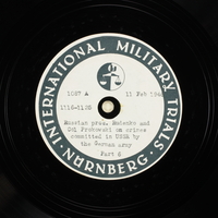 Day 56 International Military Tribunal, Nuremberg (Set A)

Click to enlarge