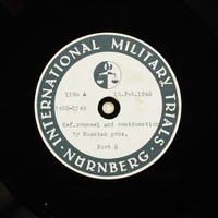 Day 60 International Military Tribunal, Nuremberg (Set A)

Click to enlarge