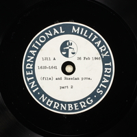 Day 68 International Military Tribunal, Nuremberg (Set A)

Click to enlarge