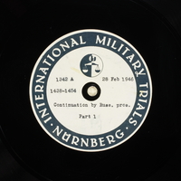 Day 70 International Military Tribunal, Nuremberg (Set A)

Click to enlarge