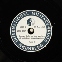 Day 70 International Military Tribunal, Nuremberg (Set A)

Click to enlarge