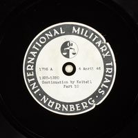 Day 99 International Military Tribunal, Nuremberg (Set A)

Click to enlarge