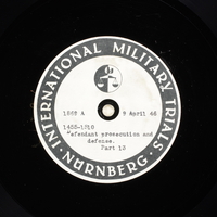 Day 103 International Military Tribunal, Nuremberg (Set A)

Click to enlarge
