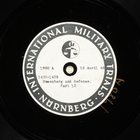 Day 109 International Military Tribunal, Nuremberg (Set A)

Click to enlarge