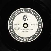 Day 111 International Military Tribunal, Nuremberg (Set A)

Click to enlarge