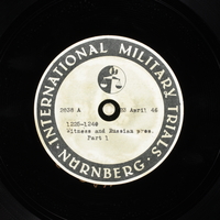 Day 112 International Military Tribunal, Nuremberg (Set A)

Click to enlarge