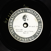 Day 116 International Military Tribunal, Nuremberg (Set A)

Click to enlarge