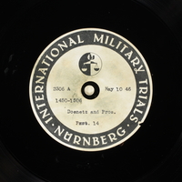 Day 126 International Military Tribunal, Nuremberg (Set A)

Click to enlarge
