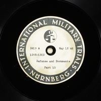 Day 133 International Military Tribunal, Nuremberg (Set A)

Click to enlarge