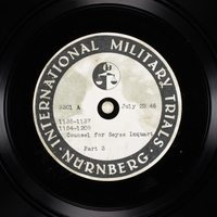 Day 183 International Military Tribunal, Nuremberg (Set A)

Click to enlarge