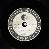 Day 184 International Military Tribunal, Nuremberg (Set A)

Click to enlarge