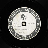 Day 207 International Military Tribunal, Nuremberg (Set A)

Click to enlarge