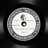 Day 210 International Military Tribunal, Nuremberg (Set A)

Click to enlarge