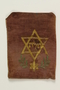 Embroidered brown tefillin bag used by a Jewish Polish man