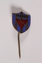 FNDIRP blue and white striped stickpin owned by a French Jewish survivor