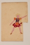 Colorful paper doll of a young girl created by a hidden child